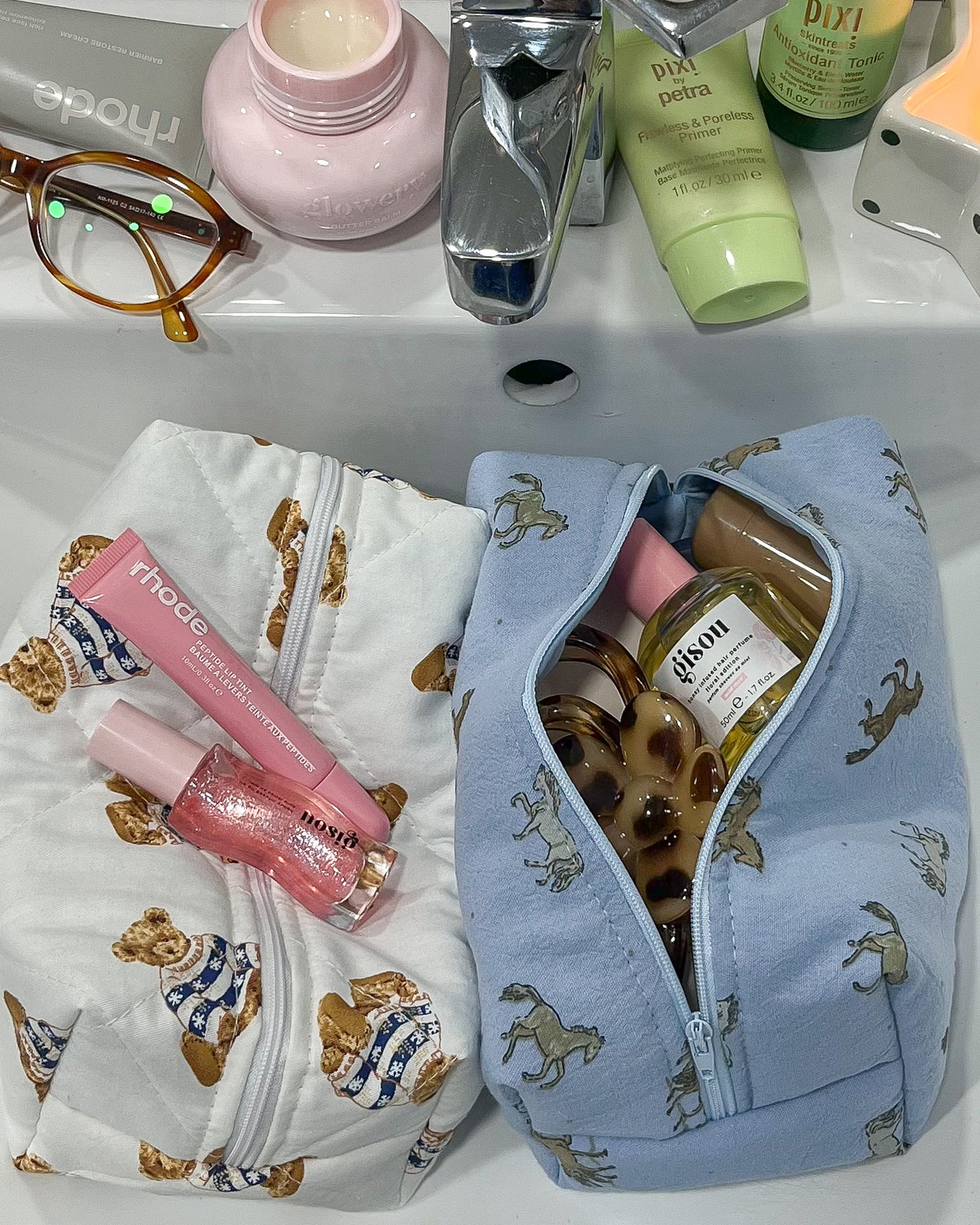 Neceser Horses in Blue