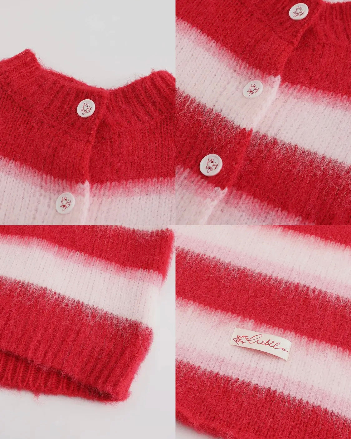 Red Cardigan with Scarf