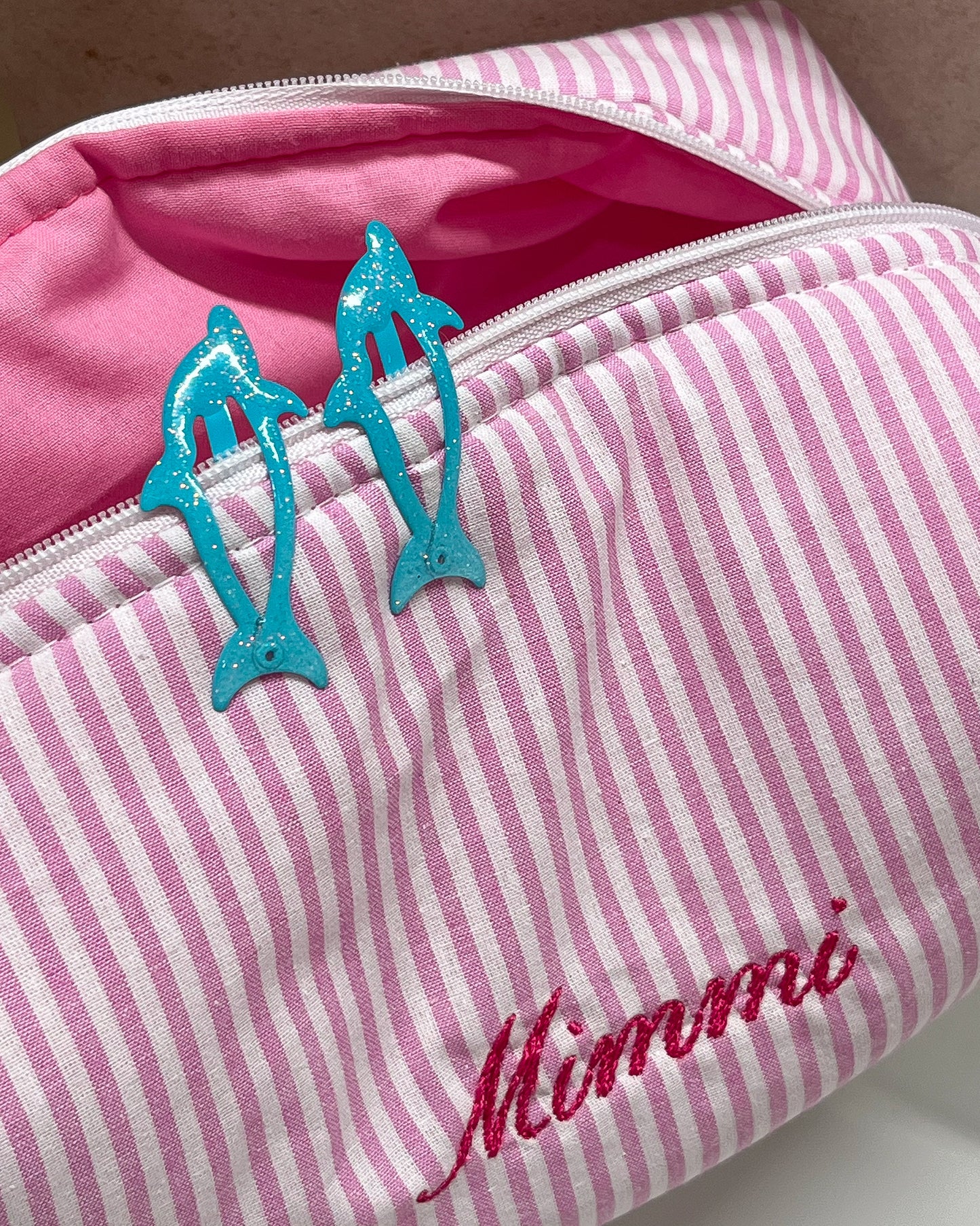 Neceser Fuchsia Stripes