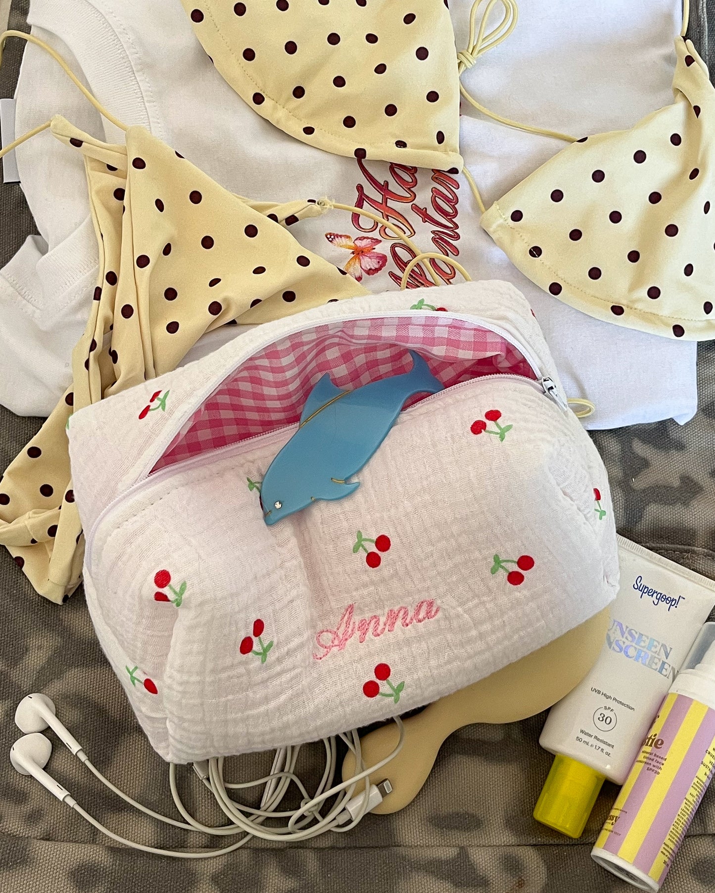Cherry Yellow Beauty Case