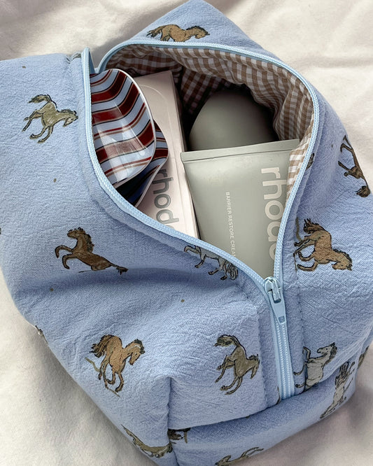 Neceser Horses in Blue